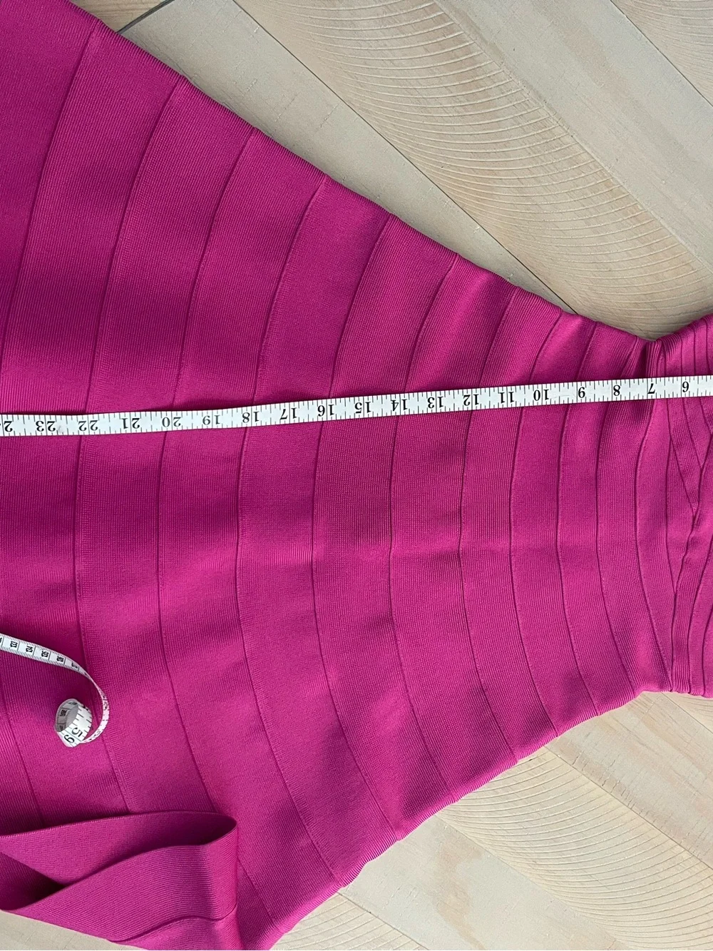 Herve Leger Fuchsia Strapless Bandage Skater Dress - Picture 8 of 8